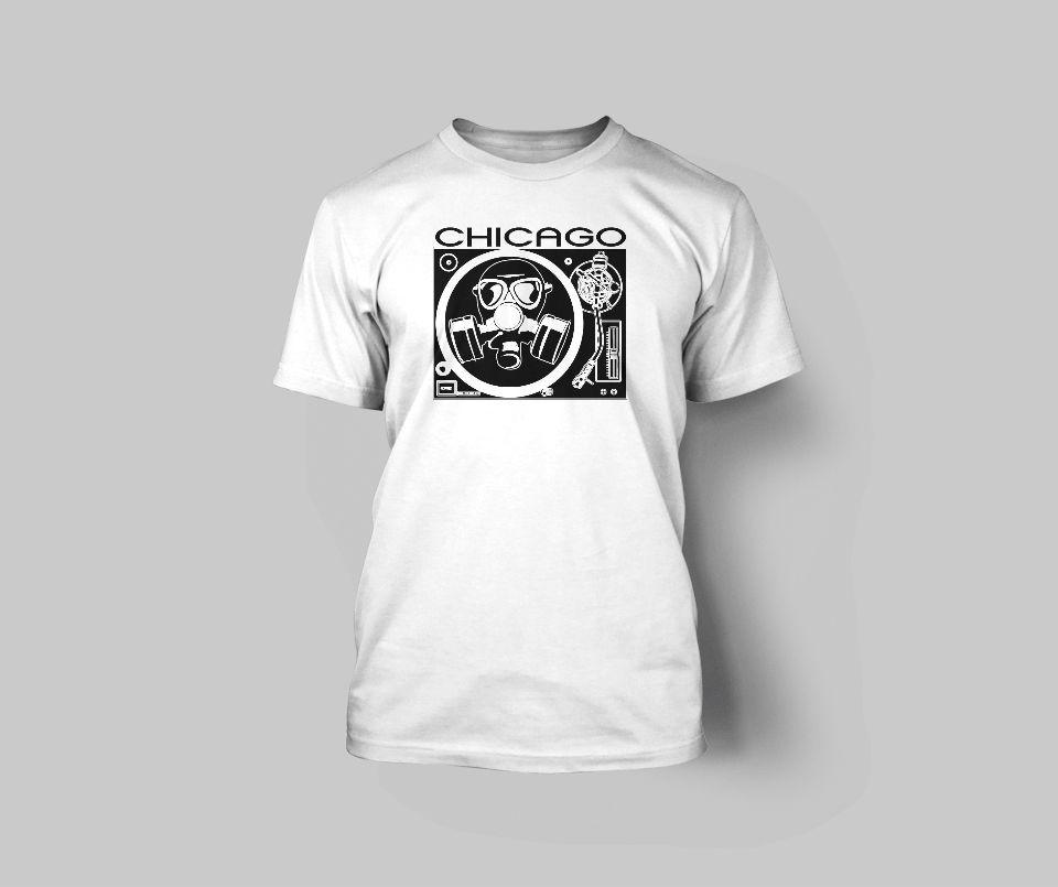 Men's Turntable Gas Mask Chi T-Shirt